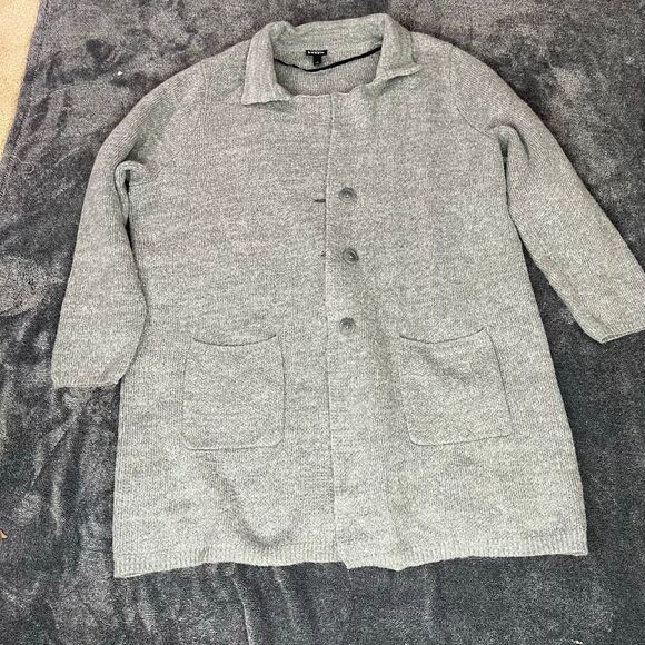 Torrid Grey Notched Collar Sweater Coat Size 2/ 2X - Picture 1 of 6
